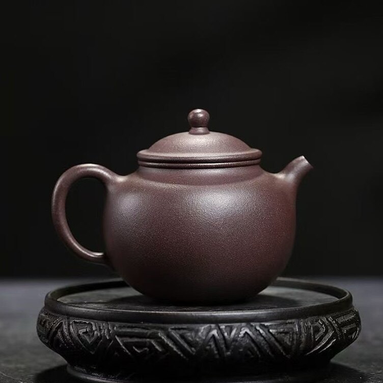 茗缘居 冯超【高莲子】240cc宜兴紫砂壶原矿龍山紫泥手工茶壶