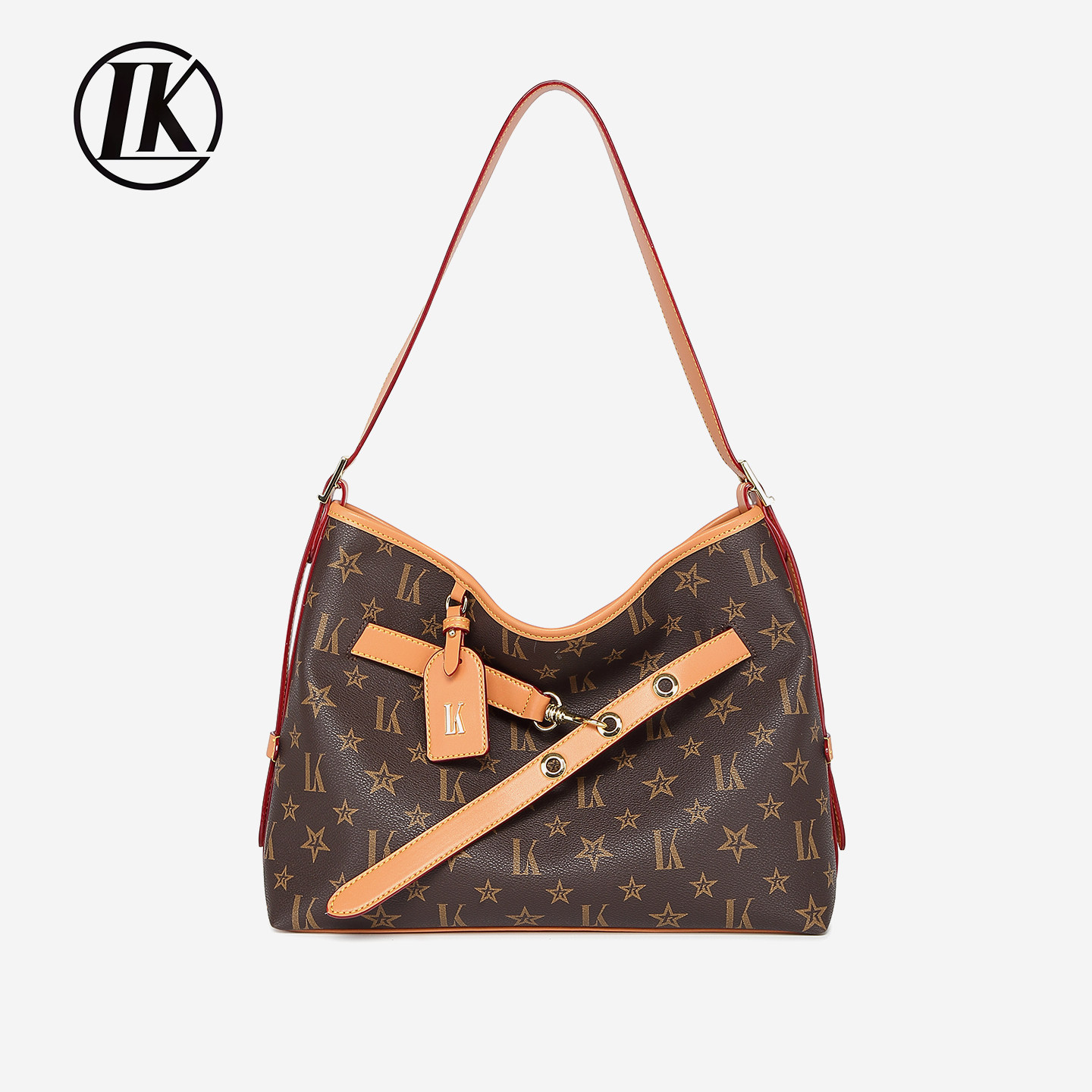 LK轻奢老花托特包女高级感大容量通勤单肩腋下包欧美风时尚女包包