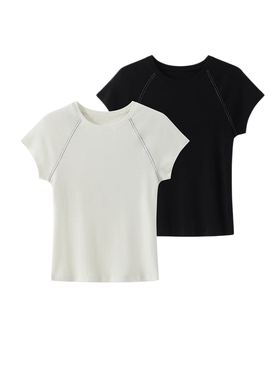 【YLANGENE】插肩袖短袖圆领T恤1306YGSM