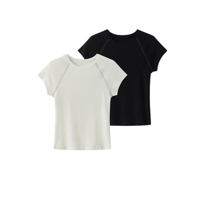 【YLANGENE】插肩袖短袖圆领T恤1306YGSM