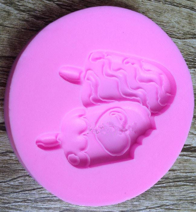 雪糕冰棍棒冰翻糖模具 巧克力模 硅胶翻糖模 糖艺模 手工香皂模具