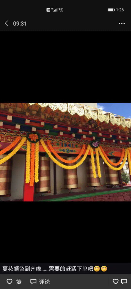 异丽泰国供佛仿真花环泰式礼佛装饰花串假花供奉用品寺庙专用花环