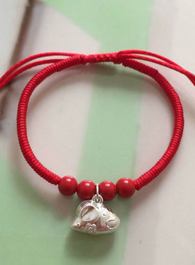 牛年属相纯银十二生肖手绳金刚结