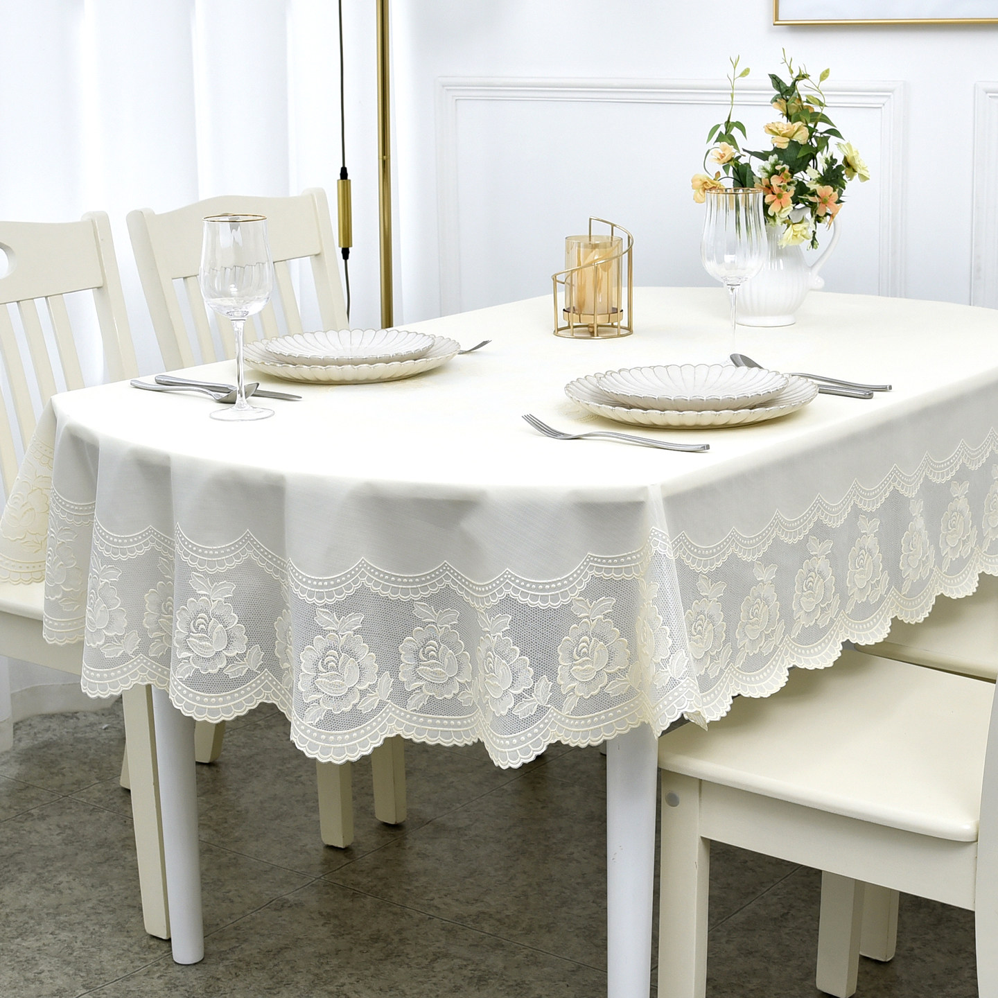 椭圆长方形桌布2026新款轻奢高级感茶几餐桌台布防水防油免洗防烫