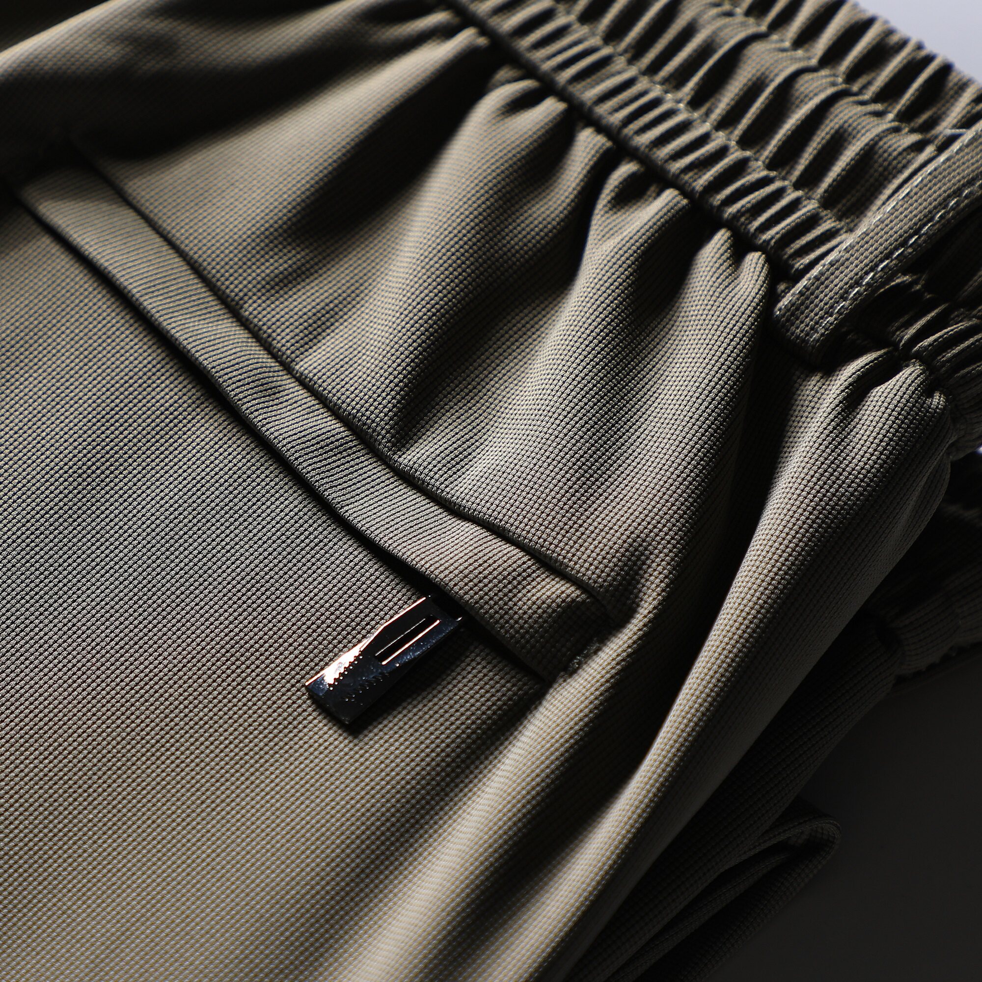 轻奢华夫格休闲裤子男士夏季薄款潮牌宽松运动裤潮流百搭直筒卫裤