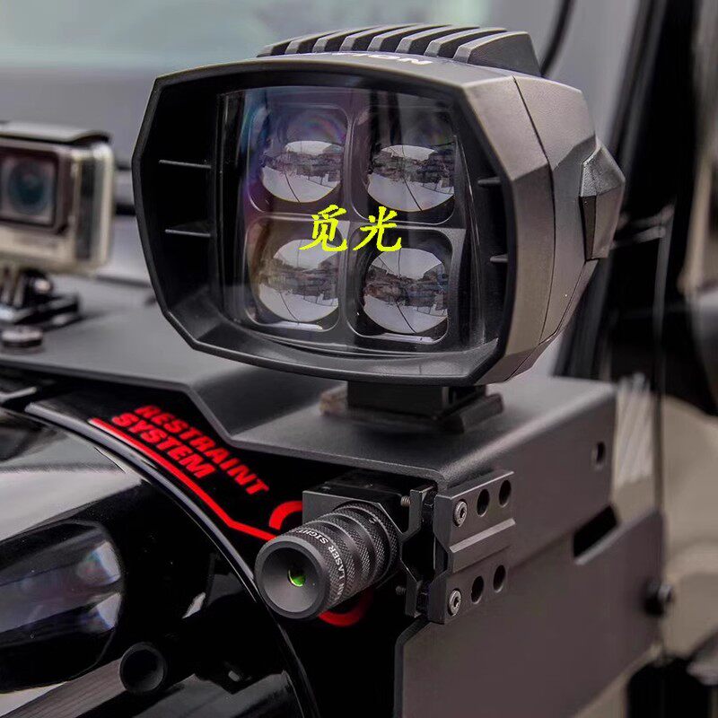 汽车LED改装猛禽FJ牧马人A柱龙版透镜BJ40P远光炮射灯雾灯