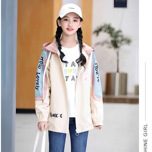 女童溥款外套春秋款2026新款爆款中大童12岁洋气秋衣单件上衣外穿