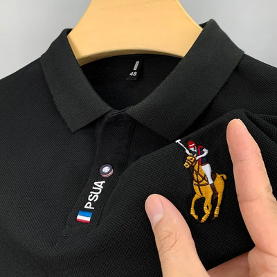 夏季保罗刺绣宽松男士短袖Polo衫