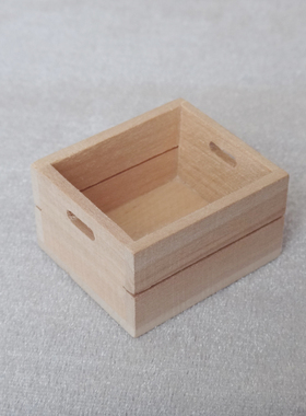 1:12娃娃屋miniature furniture水果蔬菜木箱子存储实木盒子模型