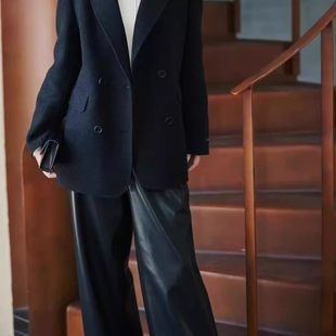 风笛2024冬款 大衣1E45755原1999 双面呢西装