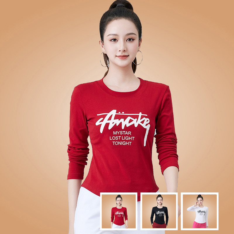 广场舞服装新款长袖运动上衣女