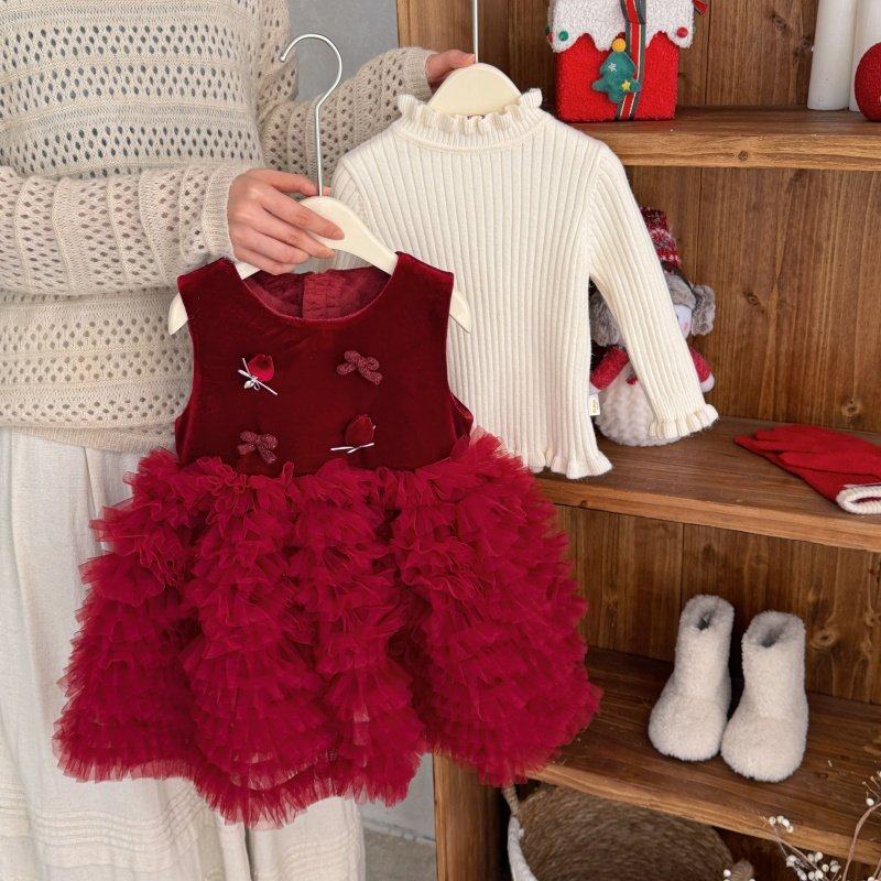 女童2025冬季新款洋气加绒背心裙套装保暖网纱蛋糕公主裙,童装/婴儿装/亲子装,套装,淘宝优惠券,粉丝福利购,淘宝优惠卷