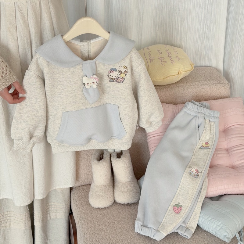 女童春秋卫衣套装休闲运动两件套