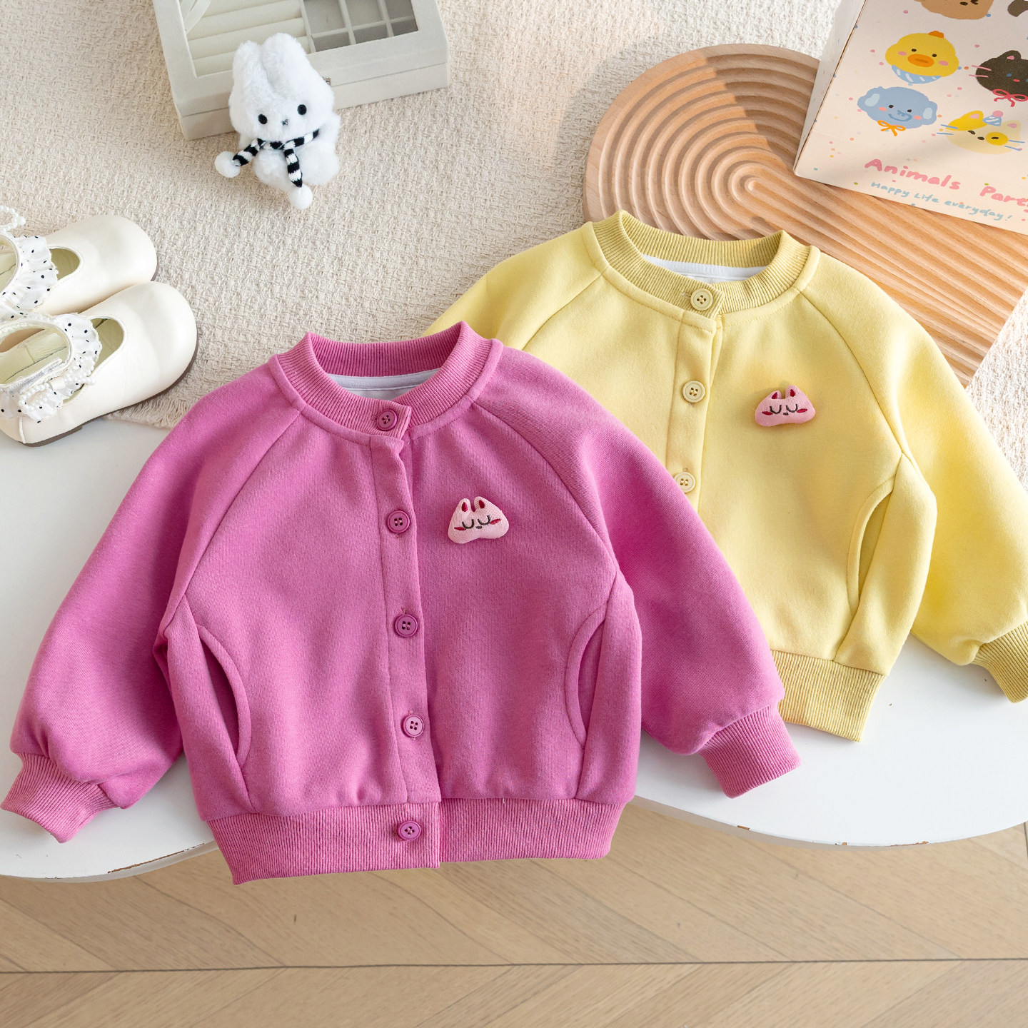女童春秋软糯棒球服外套