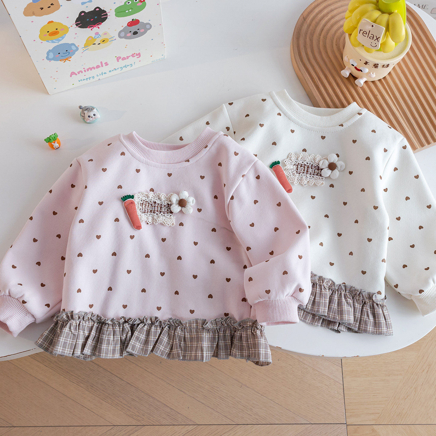 女童春季幼儿园萌娃可爱碎花T恤衫26新款韩版立体装饰拼接裙摆衣,童装/婴儿装/亲子装,T恤,淘宝优惠券,粉丝福利购,淘宝优惠卷