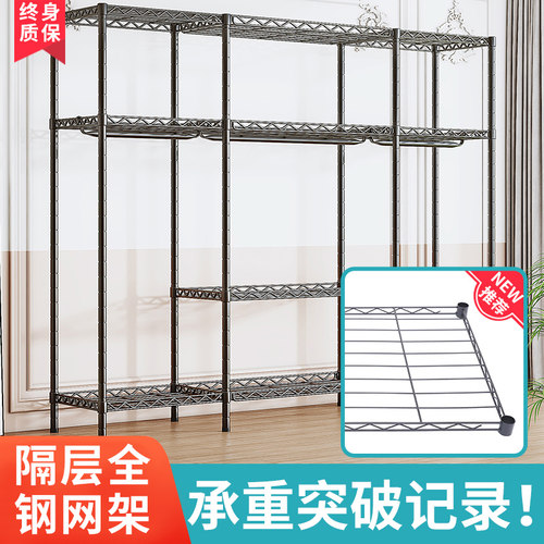 简易布衣柜钢管加厚加粗加固简约现代全钢架出租房家用卧室储物柜