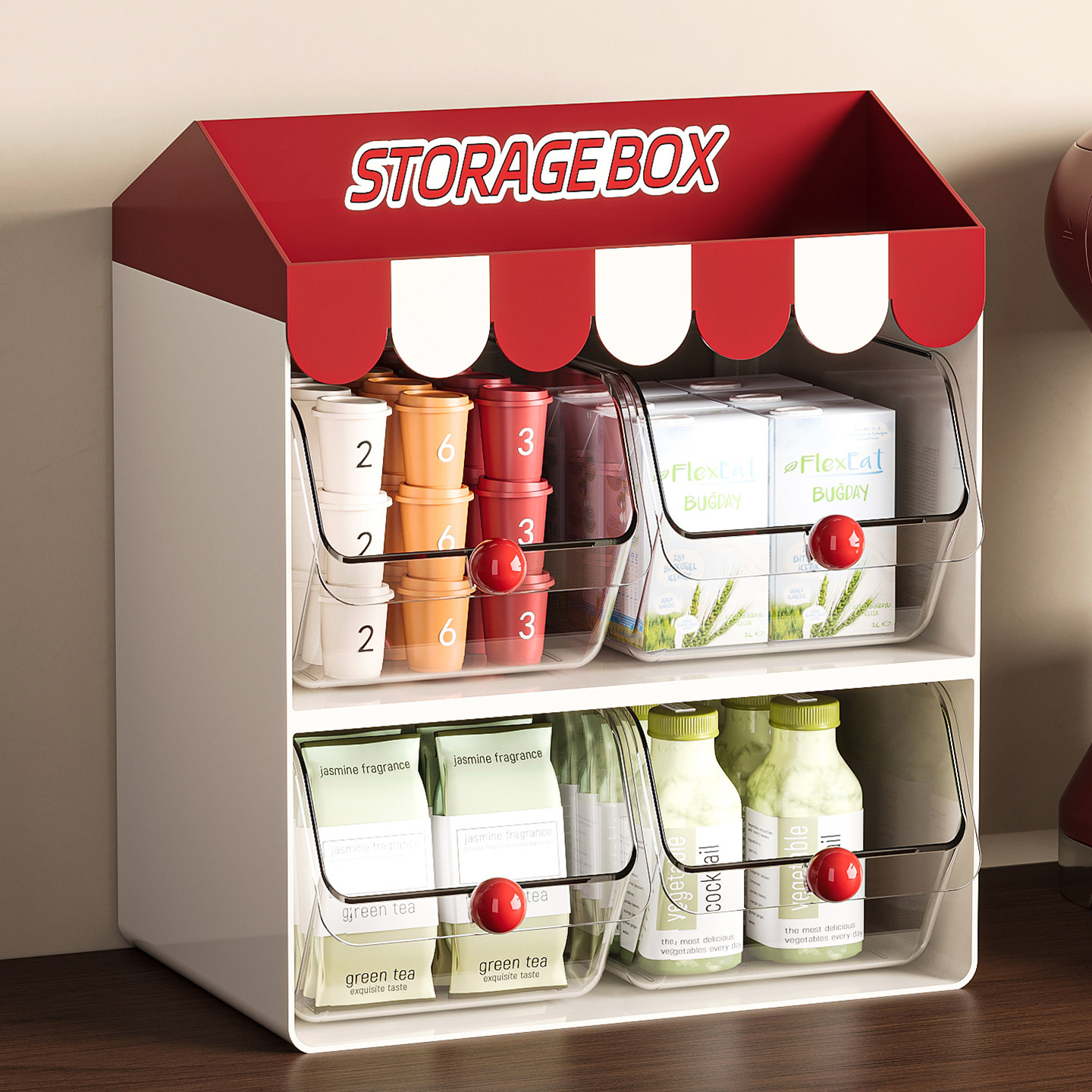 茶包收纳盒茶水间咖啡胶囊置物架办公室吧台桌面多层零食茶叶整理,收纳整理,桌面收纳盒,淘宝优惠券,粉丝福利购,淘宝优惠卷