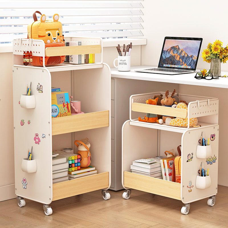 书包置物架可移动桌下多层小推车