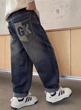 男童软牛仔裤春秋新款时尚宽松