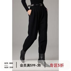 （棘光 一件5折）JI简小众设计感九分休闲西装裤子