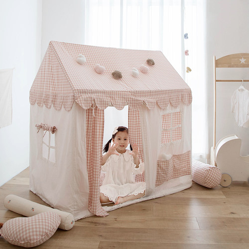 北欧的星星纯棉格子儿童帐篷