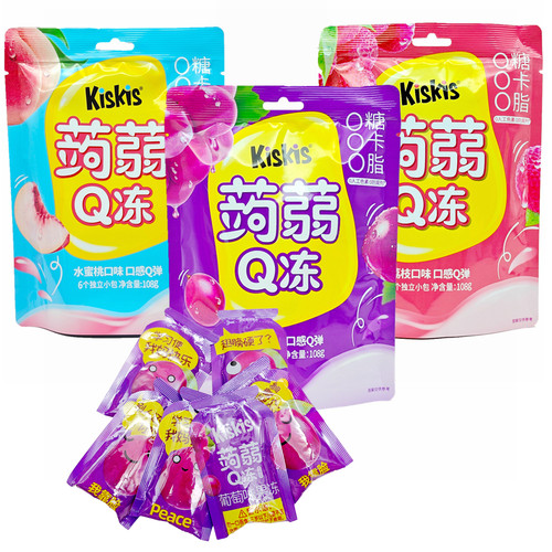 酷滋kiskis蒟蒻Q冻果冻108克/包