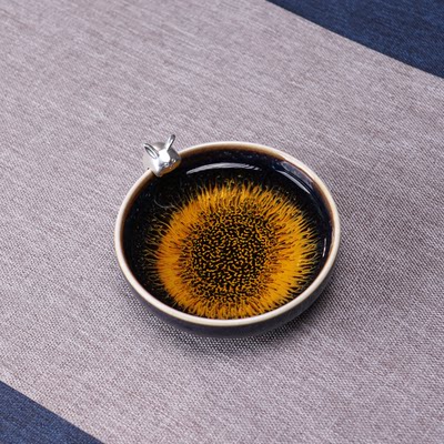 天目釉窑变茶杯陶瓷景德镇
