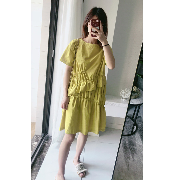 design fold shirt Short sleeved cotton Frock Simplicity Easy Mustard Avocado pregnant womanin the Women's clothing/Boutique , Dress  category - from Buy2taobao.com to provide professional Taobao agent buy service