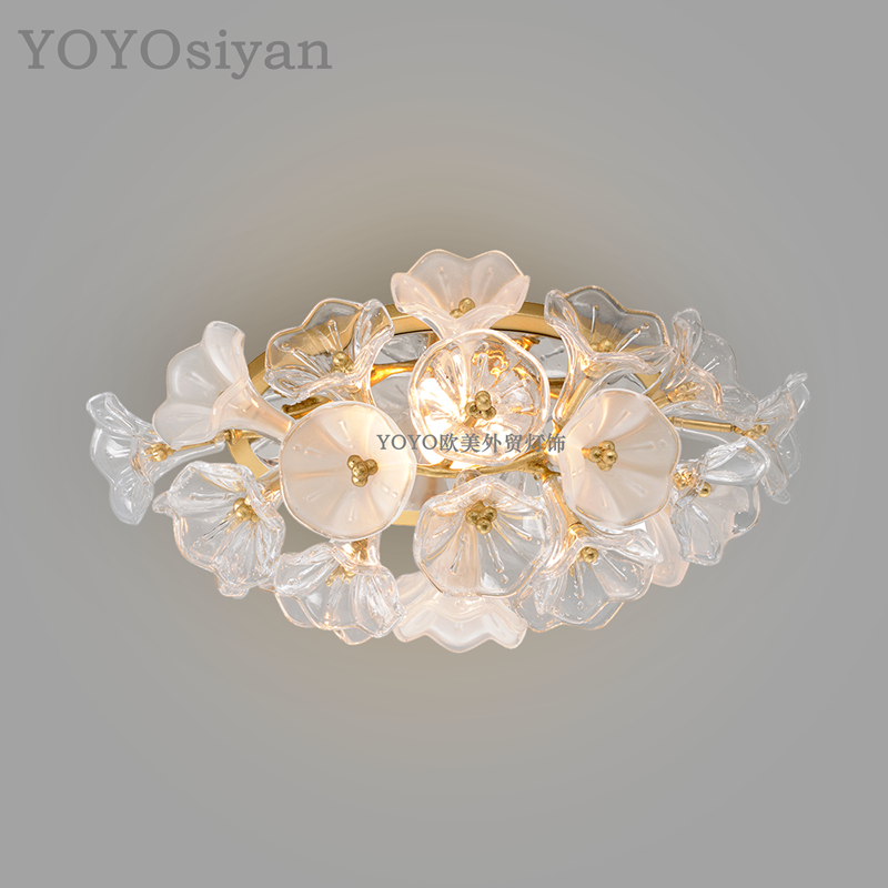 轻奢客厅卧室玄关纯铜过道吸顶灯