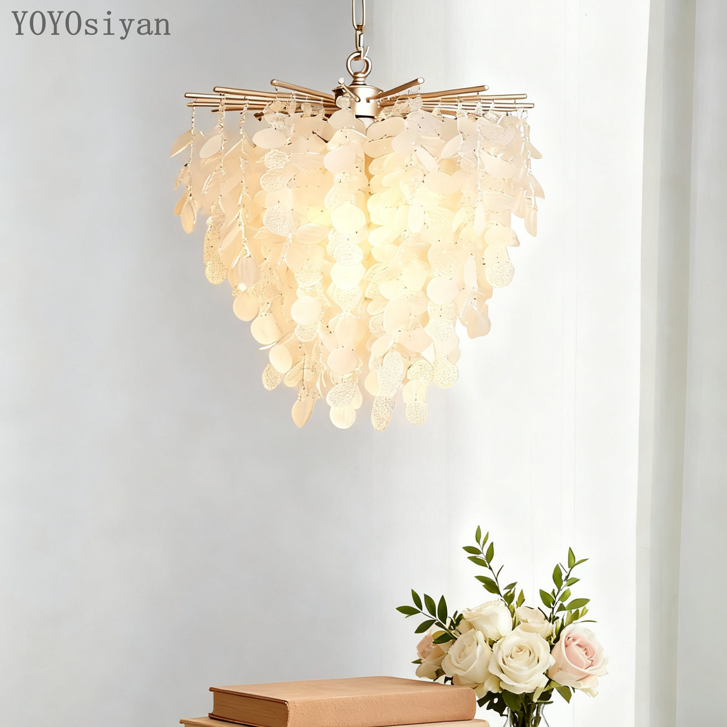 YOYO 轻奢现代法式云雾水晶玻璃吊灯 客厅餐厅卧室玄关衣帽间吊灯