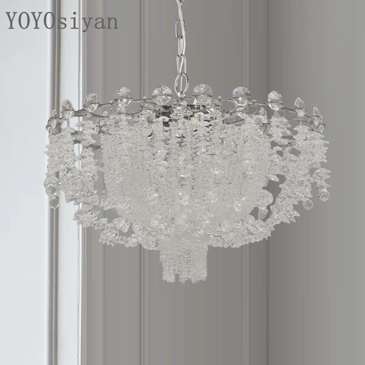 YOYO 轻奢现代法式美式瀑布水晶吊灯 百搭款 客厅餐厅卧室玄关灯