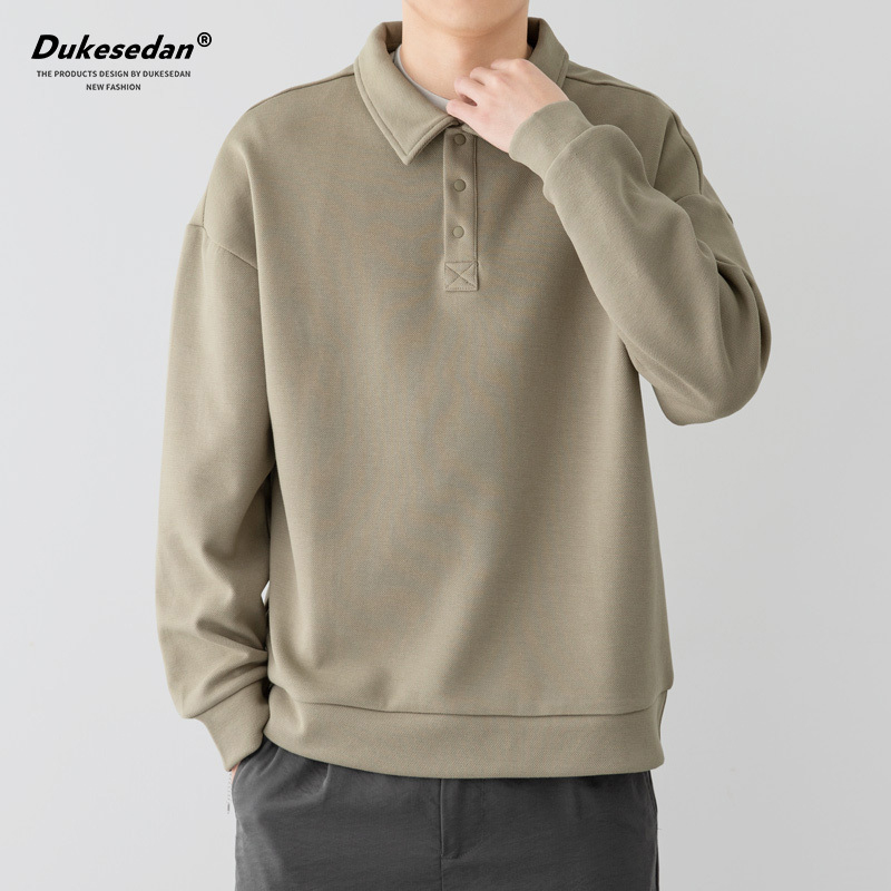 翻领卫衣男休闲打底长袖POLO衫男