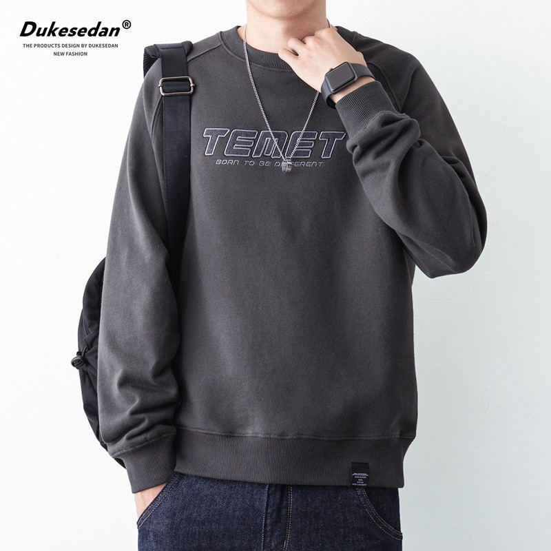 套头圆领卫衣男宽松休闲长袖上衣