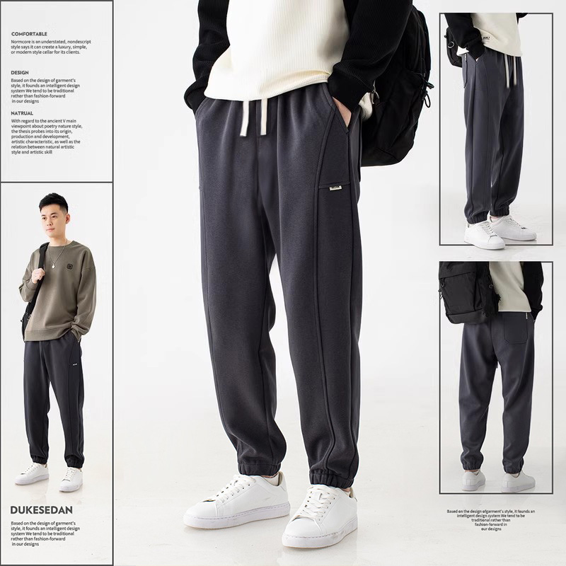 运动休闲裤子男款重磅卫裤男士