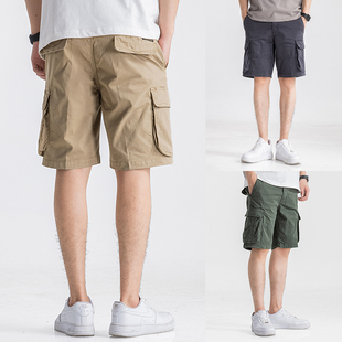 外穿宽松五分裤 抽绳弹力男中裤 男款 男士 短裤 夏季 工装 休闲短裤 夏款