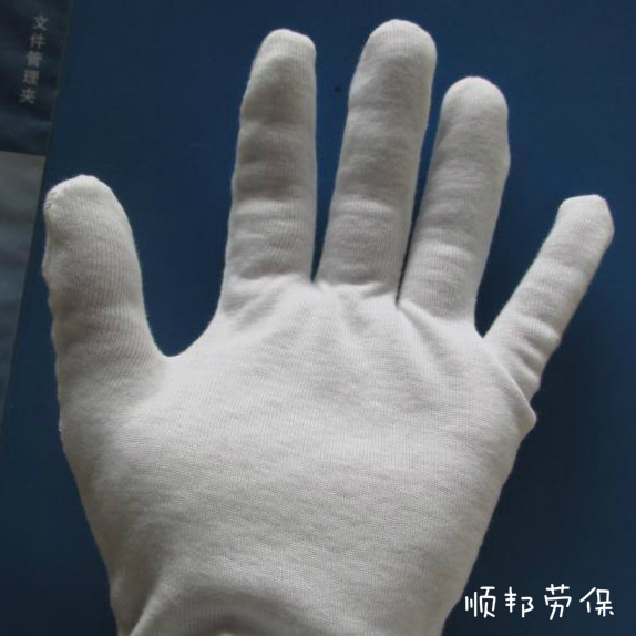 白色纯棉罗纹手套礼仪检阅珠宝古防护手套