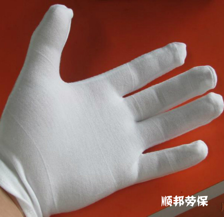 纯棉白色作业手套礼仪车间汗布手防护手套