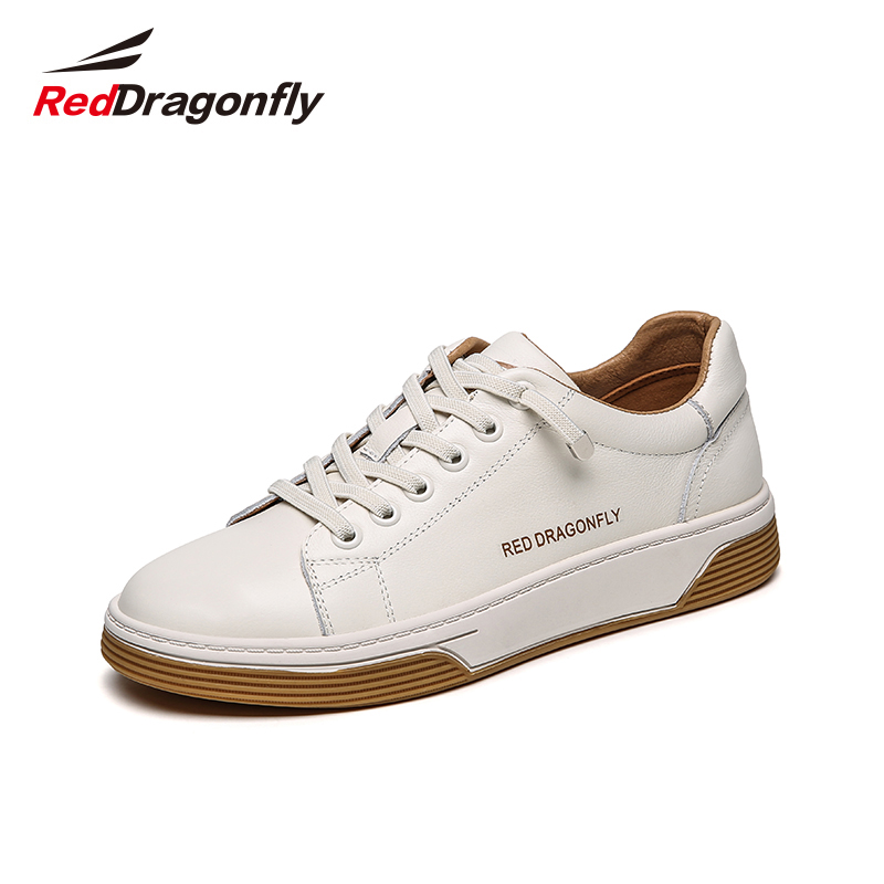 红蜻蜓秋季新款小白鞋女ins潮真皮休闲运动鞋网红休闲鞋女