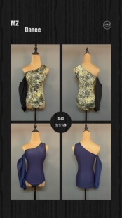MZDance S-43成人女舞蹈服院校拉丁舞摩登舞斜肩单泡泡袖连体上衣
