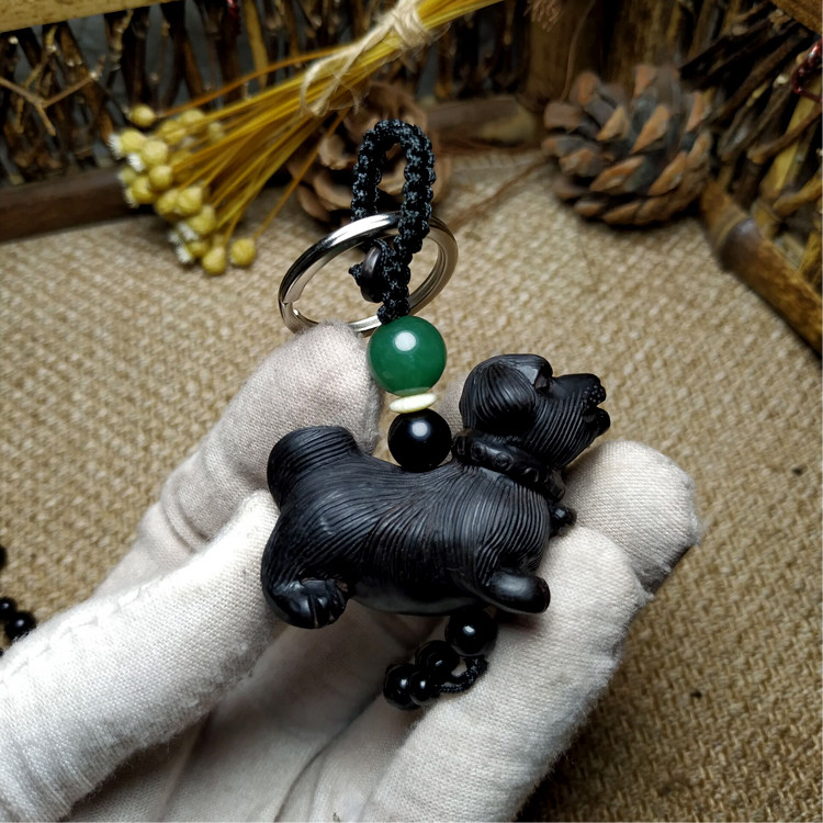 Ebony Wood carving Zodiac Dog Pendant Pendant automobile Key buckle Pendants Ebony Cai Exorcise evil spirits Year of fate Pendantin the Home accessories , Carving , Root  category - from Buy2taobao.com to provide professional Taobao agent buy service