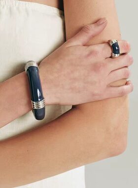 26欧美ins新款液态珐琅手环复古气质手环个性小众设计手镯女配饰
