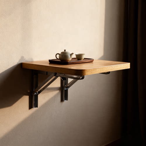 竖装折叠桌子实木挂墙桌仙女星