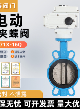 电动对夹蝶阀D971X-16Q农业灌溉调节阀环保水处理开关阀DN50 100