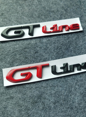 适用起亚GTLINE金属车标朗动领动智跑KX5K3K4K5斯汀格改装GT车贴