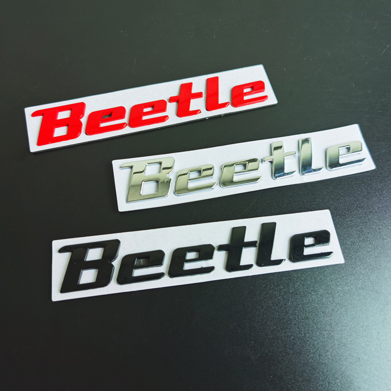 适用大众甲壳虫机头盖子标后备箱Bettle英文装饰贴字母标车标