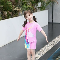 Đồ bơi cho trẻ em Phim hoạt hình nữ bùng nổ Unicorn Girls Spa Baby Baby Kem chống nắng Xiêm dài tay Cô gái Đồ bơi - Đồ bơi trẻ em đồ bơi cho bé gái 7 tuổi