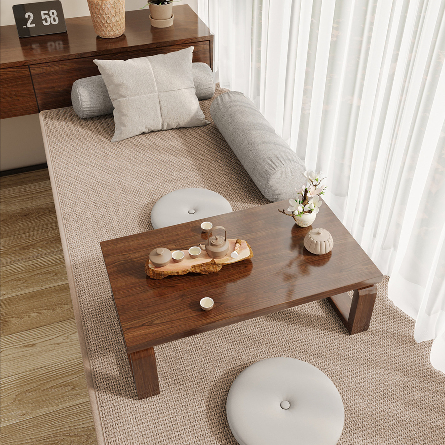 窗台改造飘窗垫简约亚麻编织垫子四季通用加厚舒适窗台垫子宅寂风