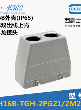 西霸士重载连接器 H16B-TGH-2PG21双扣 RO-2PG21单扣 顶部双出线