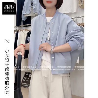 春季设计感立领棒球服夹克外套