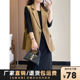西装 坎肩后背双开叉小马甲西服外套 马夹女高级感气质百搭宽松无袖